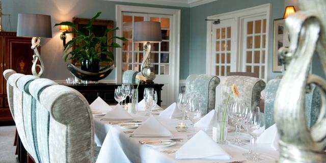 Cavendish Hotel Baslow Private Dining Party Table The Gallery Boardroom