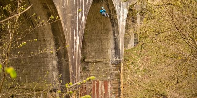 Derbyshire Abseiling Millersdale Bridge Peak District
