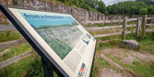 National Stone Centre M1 Quarry Face on the Geotrail